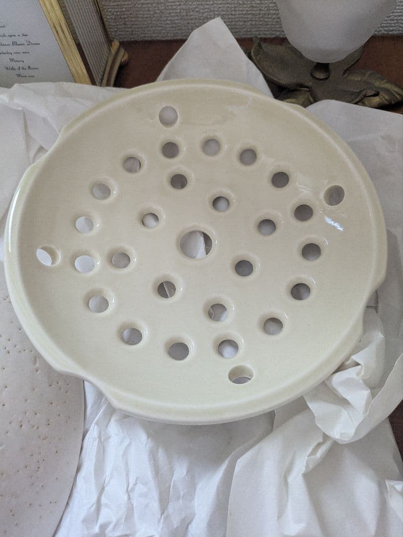 長谷園 伊賀土鍋 大 ヘルシー蒸し鍋 陶製すのこ付き 直径約20cm
