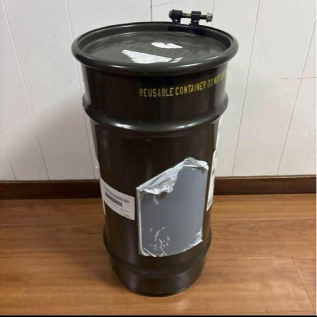 米軍　実物　ペール缶　ドラム缶　ODグリーン　送料無料