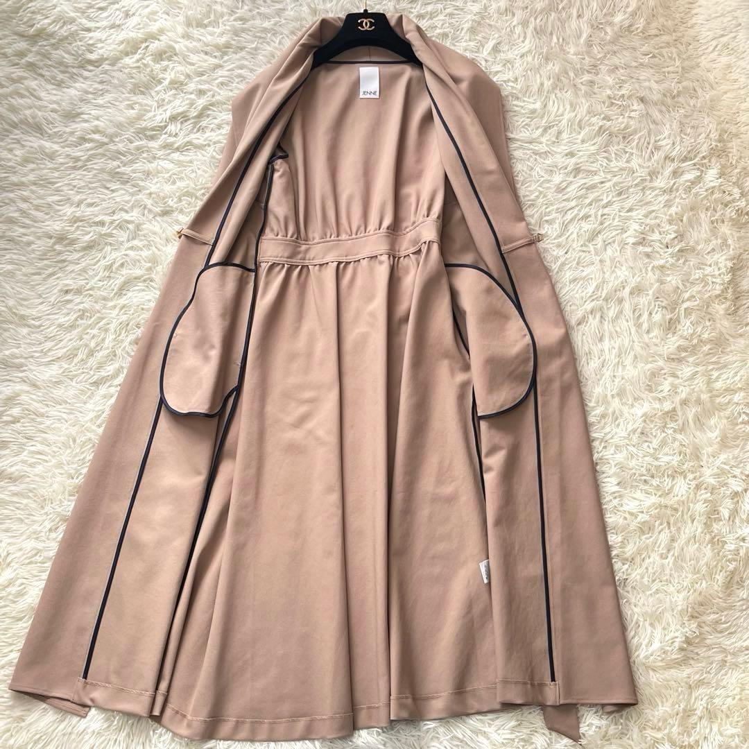 【新品タグ付き✨️】JENNE ショール風オードリーコート Lサイズ