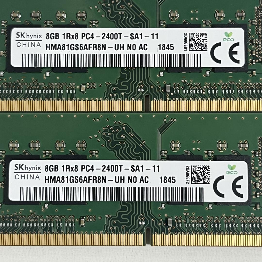 SK hynix 8G 1Rx8 PC4-2400T-SA1-11×2 計16G