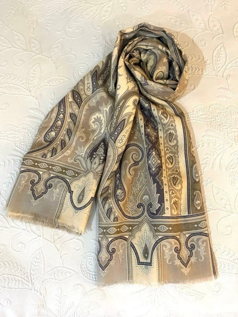 美品⭐︎ETRO ストール ショール ペイズリー柄 シルク イタリア製 マフラー