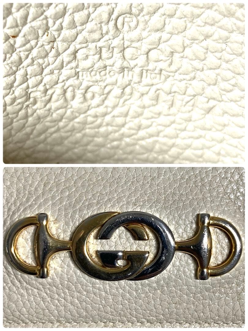良品　GUCCI グッチ　ホースビット　レザー　カードケース　名刺入れ