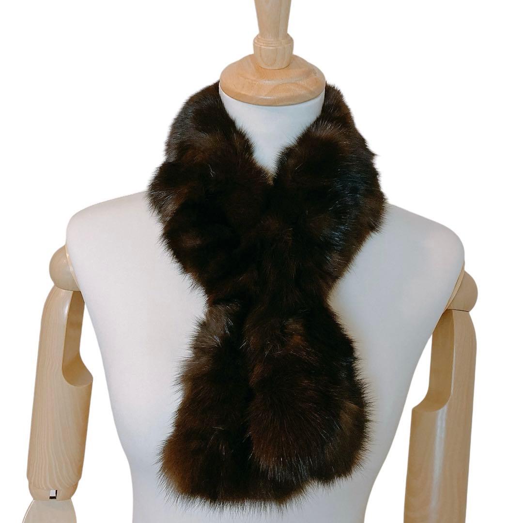 ✨極美品✨　SOBOL ソボル　ロシアンセーブル　ファー　ブラウン　茶色