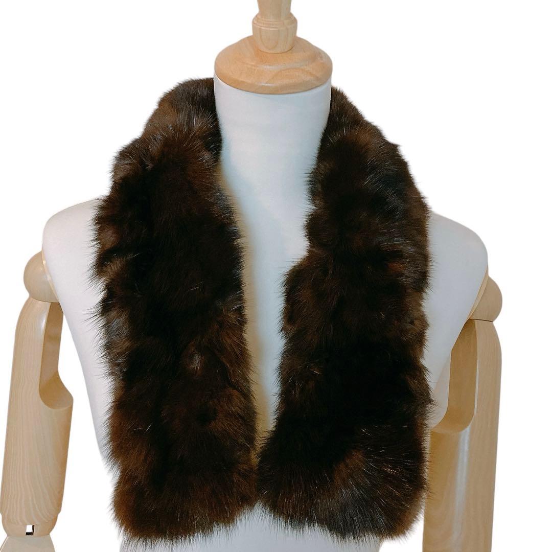 ✨極美品✨　SOBOL ソボル　ロシアンセーブル　ファー　ブラウン　茶色