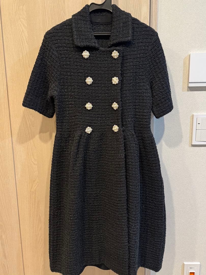 LOULOU WILLOUGHB ニットツィードワンピース