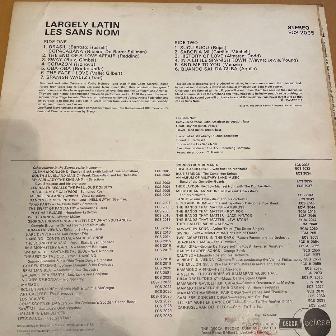 Les Sans Nom /Largely Latinサバービアfreesoul