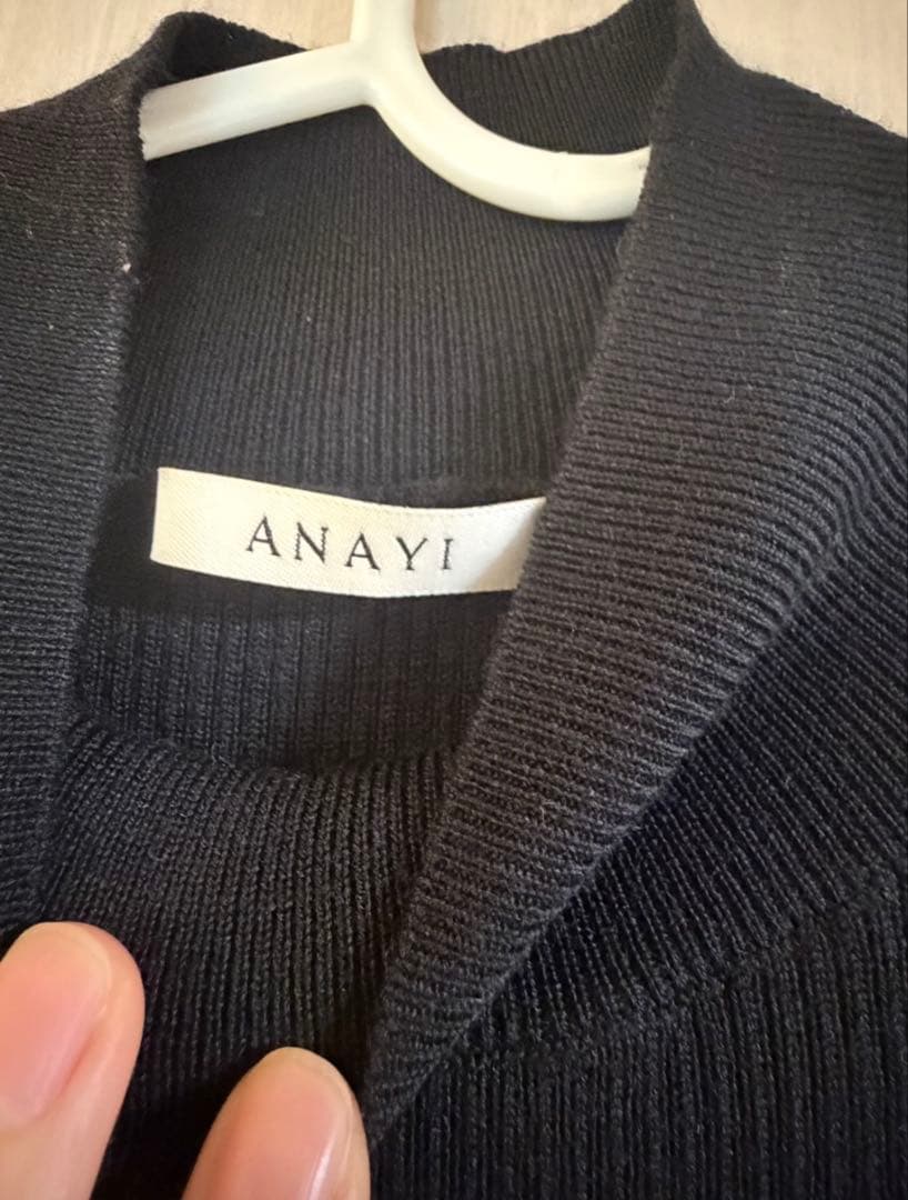 ANAYI ジオメトリックジャガードＡライン ワンピース 秋