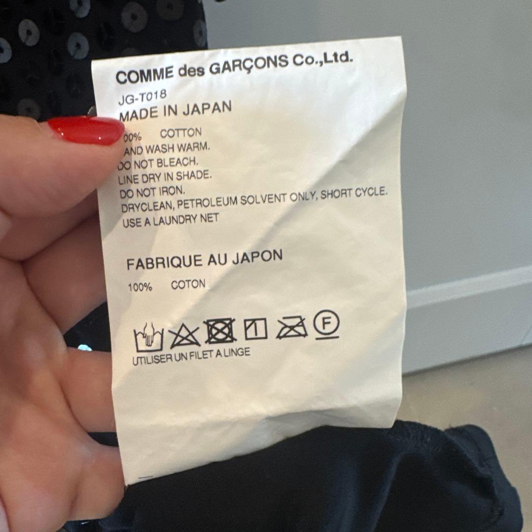 JUNYA WATANABE スパンコール Tシャツ M 黒