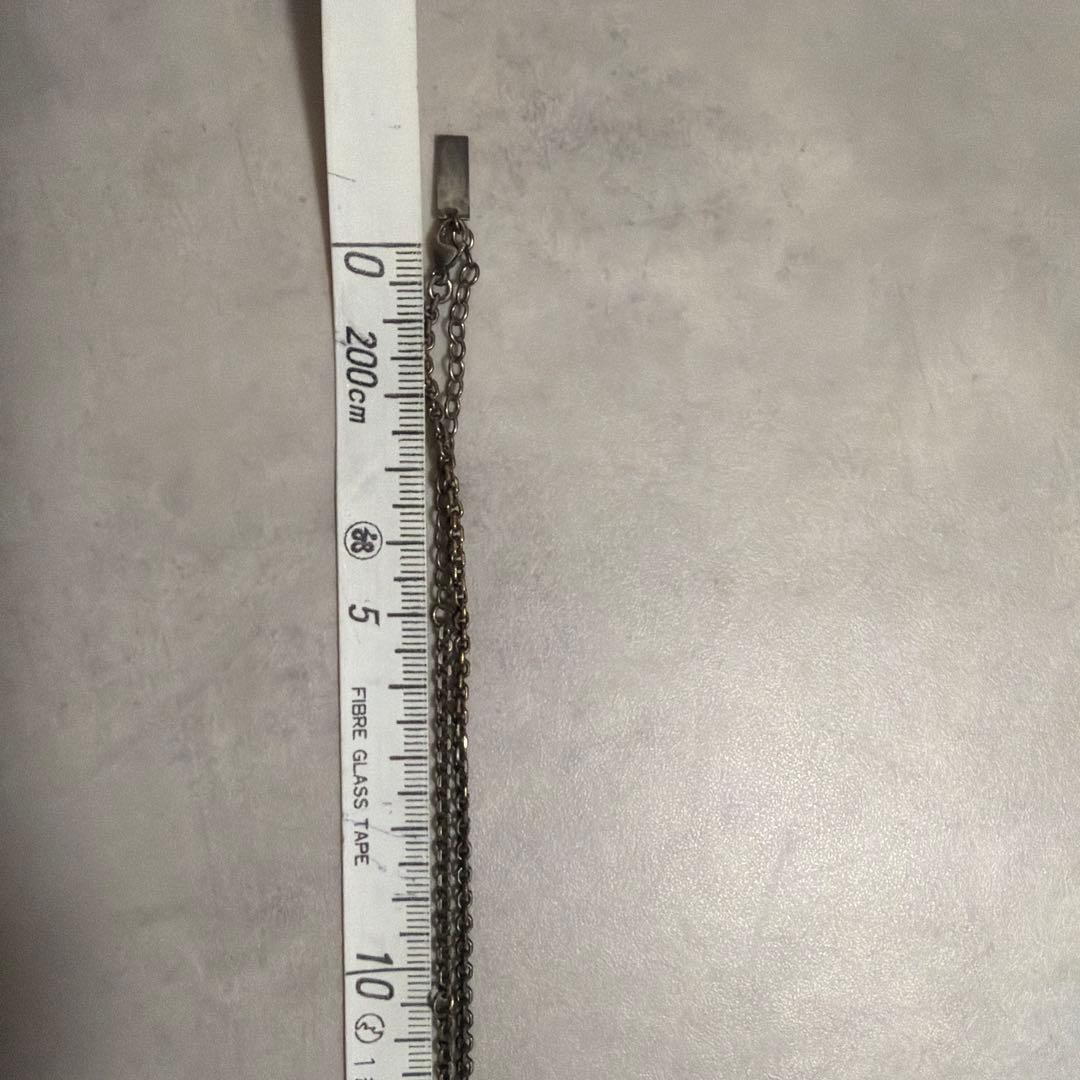 SAINT LAURENT サンローラン ネックレス ロゴ刻印 プレート 銀