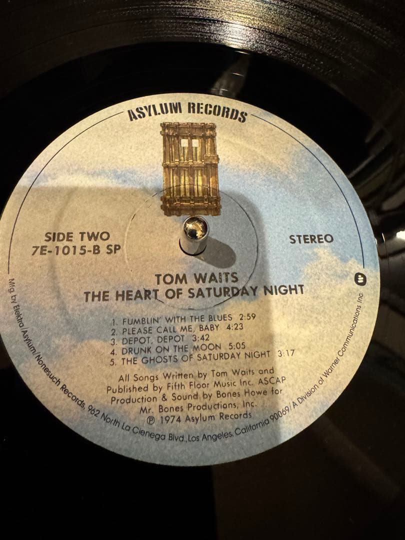 洋楽 Tom Waits The Heart of Saturday Night LP