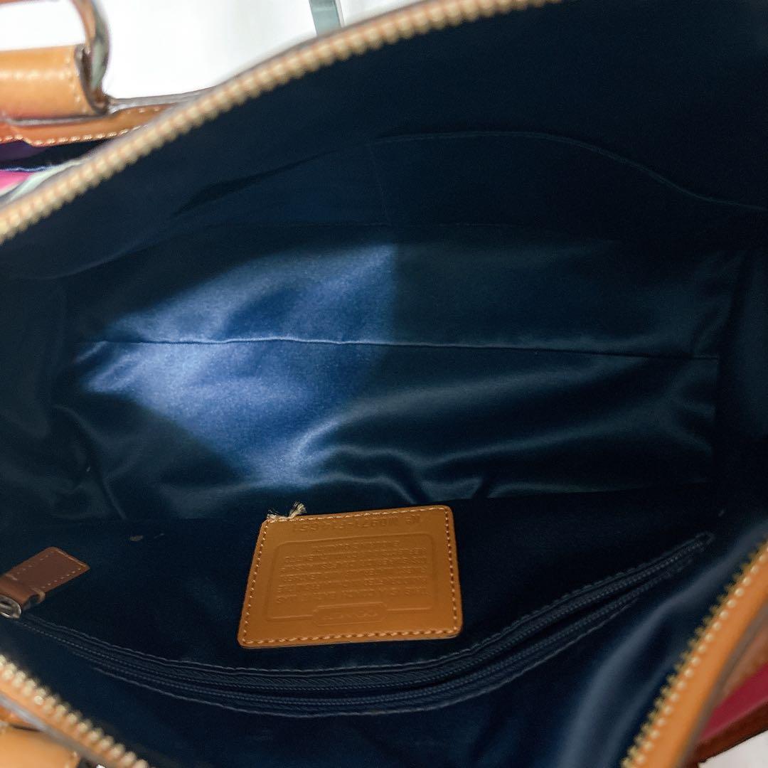 【入手困難】COACH パッチワーク ボストン バッグ レザー シグネチャー