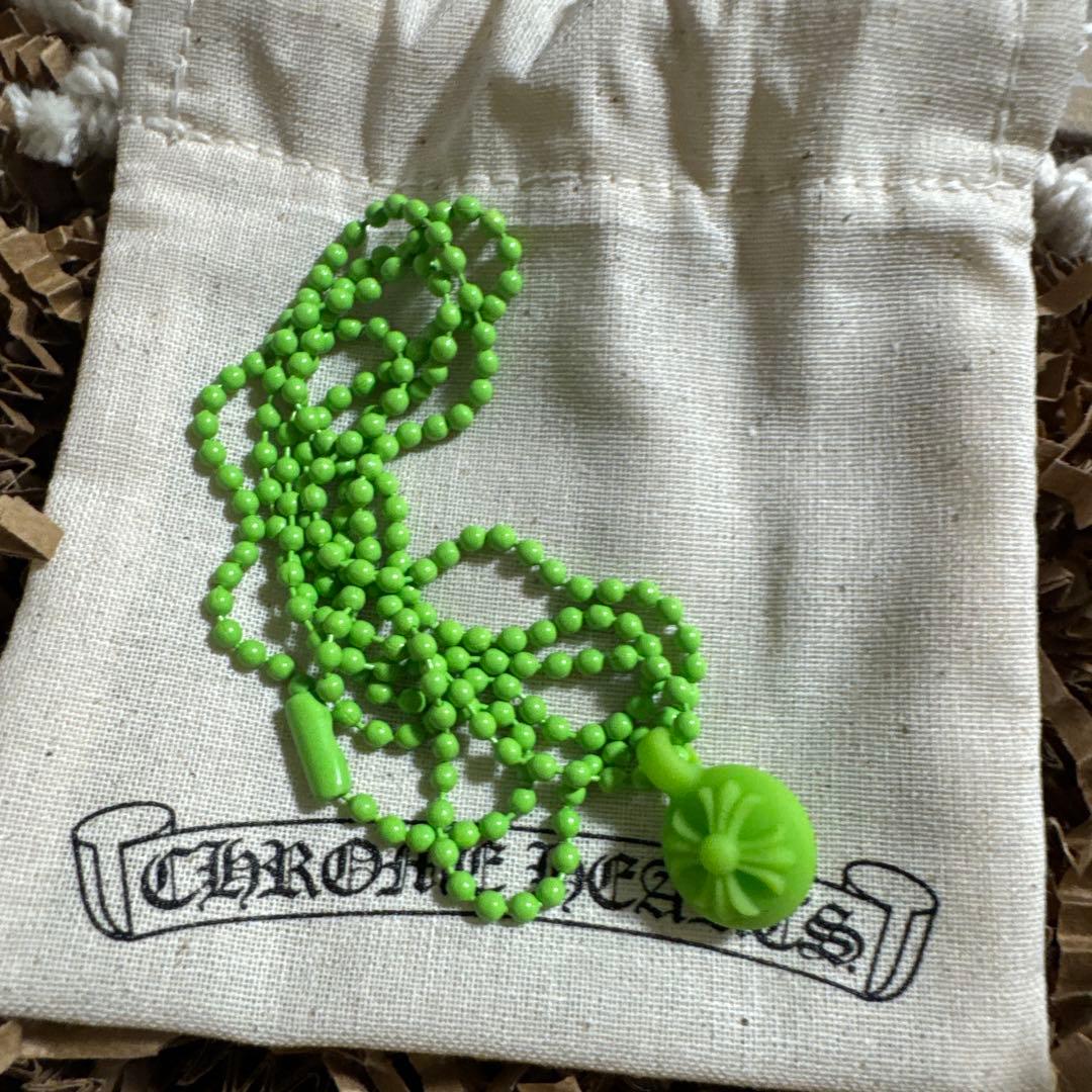 クロムハーツ シリコンラバーネックレス クロスボール Green