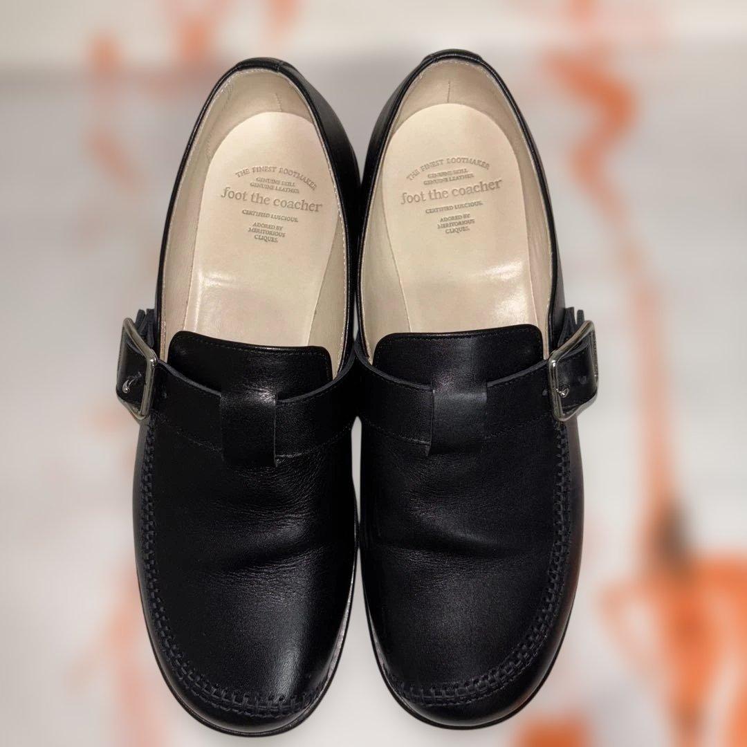 foot the coacher モカシン ベルト シューズ 25.5cm