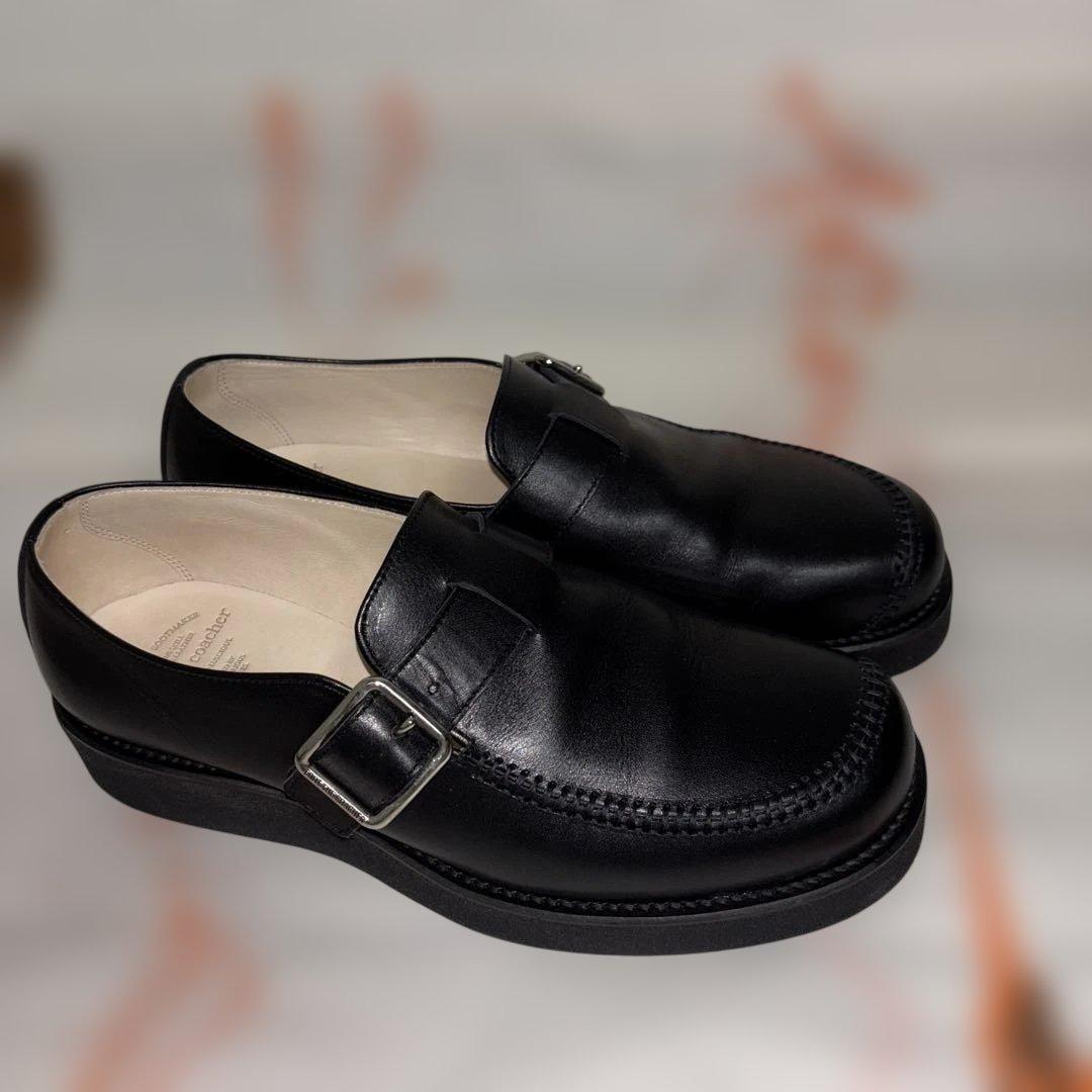 foot the coacher モカシン ベルト シューズ 25.5cm