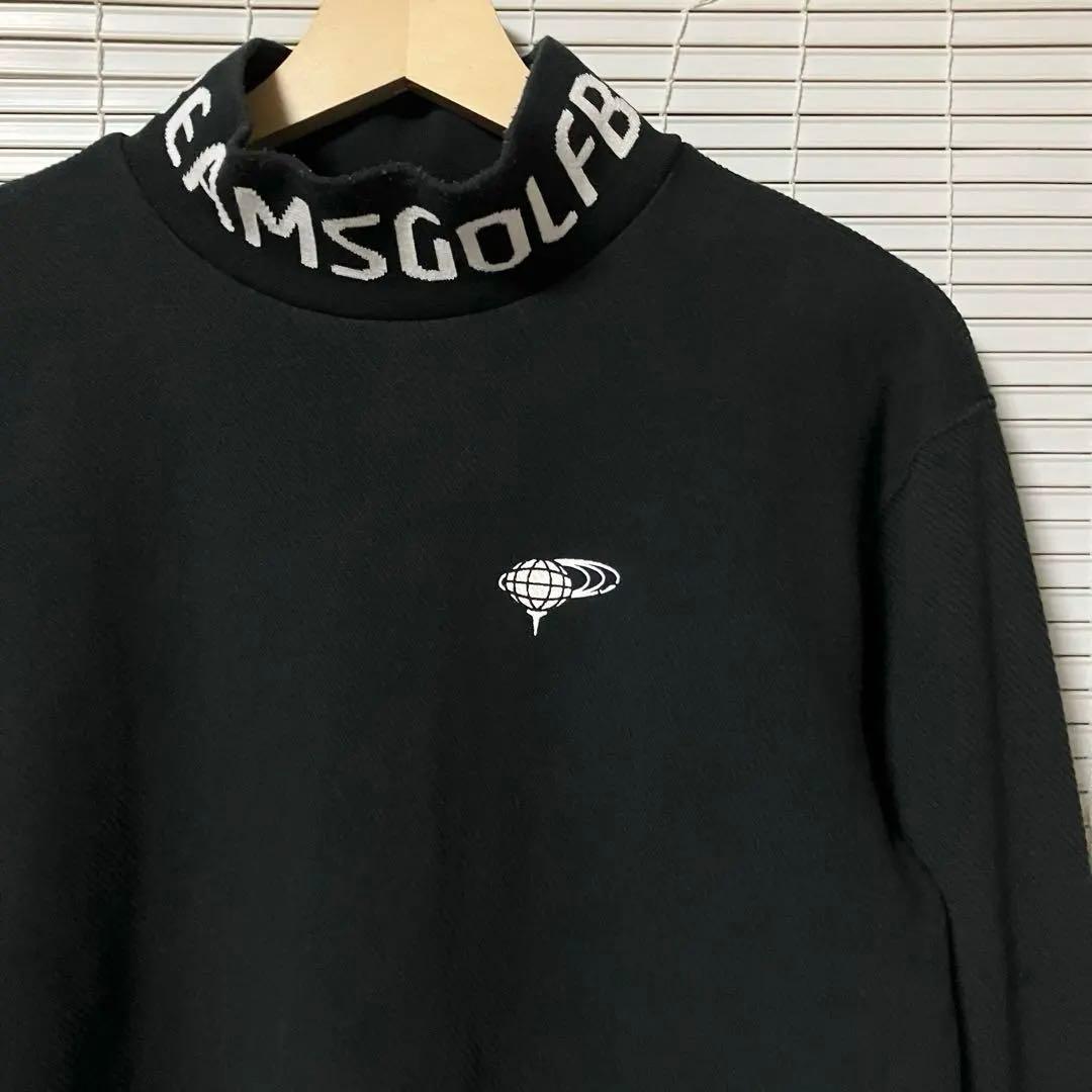 BEAMS GOLF ORANGE LABEL / リブロゴ モックネックシャツ