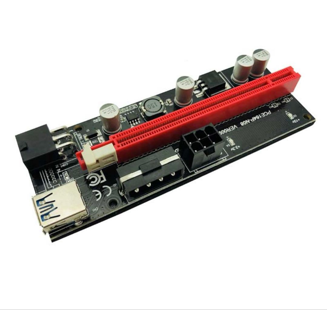 6Pセット PCI Express ライザーカード Ver009 USB 3.0