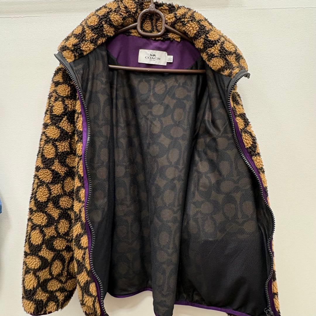 桑*樹様 ✨即完売品入手困難✨ COACH コーチ シグネチャー 柄 ボアジャケ