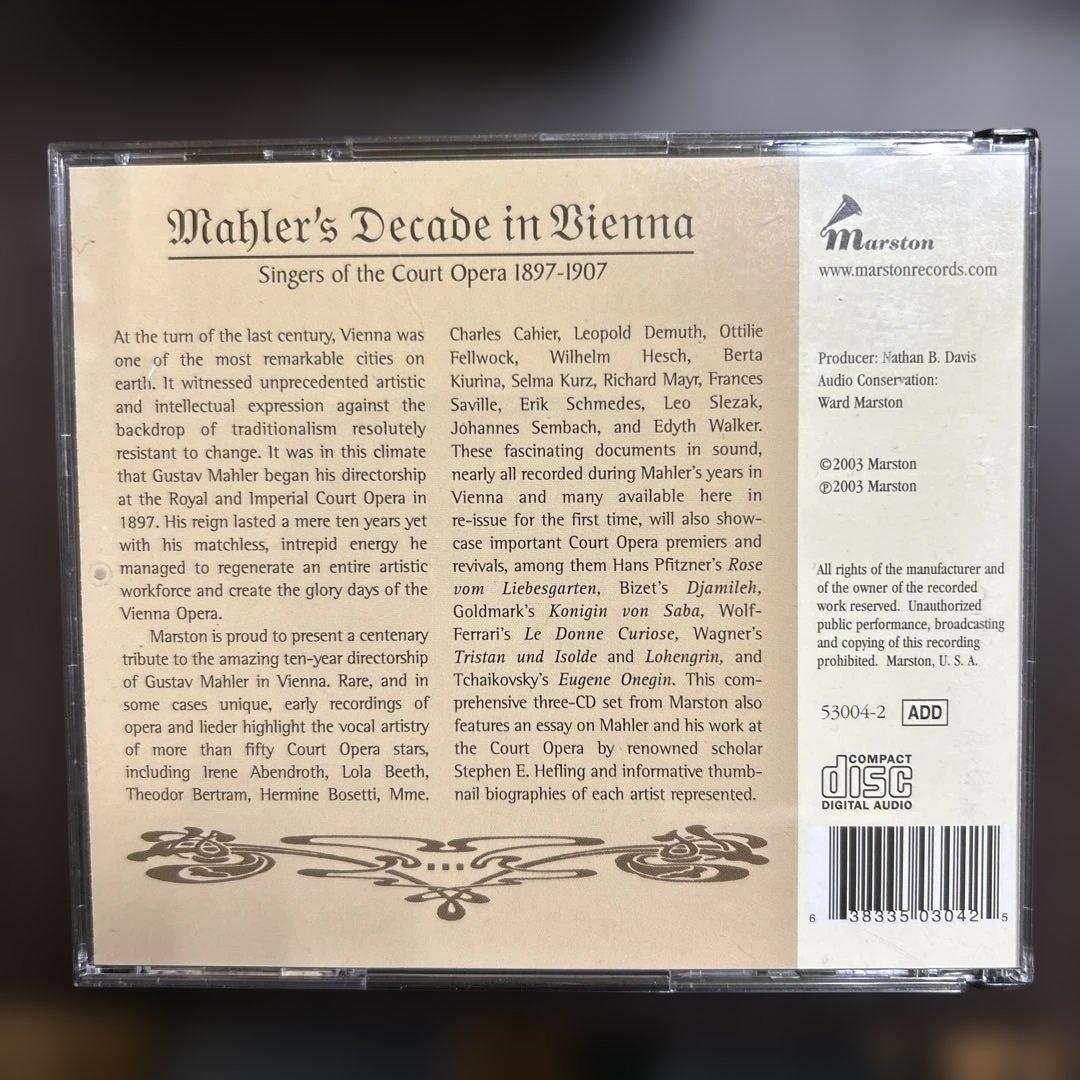 クラシック Mahler's Decade in Vienna