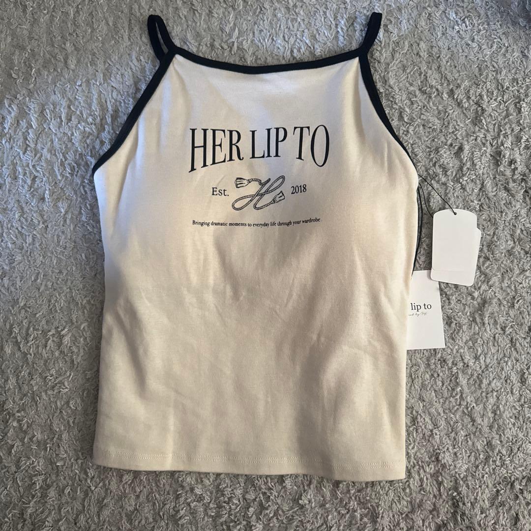Herlipto Logo Top ecru Sサイズ