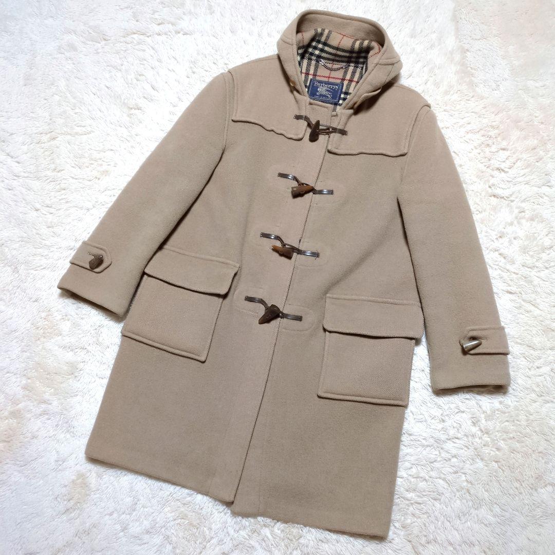 バーバリー　ロングダッフルコート　ノバチェック　XL　ベージュ　オーバーサイズ