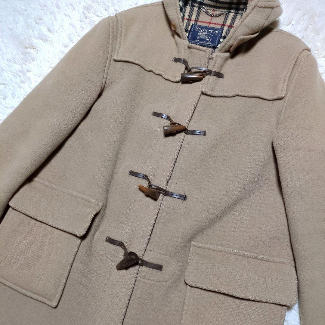 バーバリー　ロングダッフルコート　ノバチェック　XL　ベージュ　オーバーサイズ