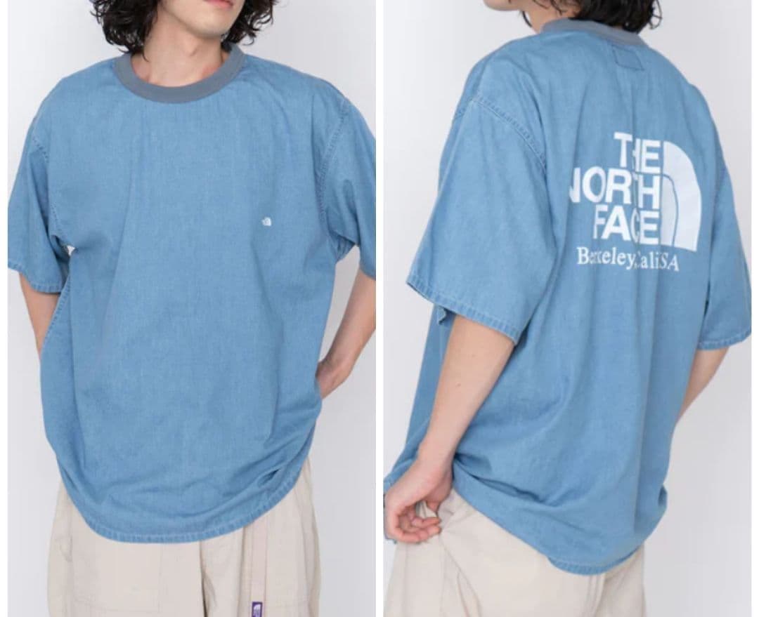 【nanamica直営店別注】ノースフェイスパープルレーベルTシャツ