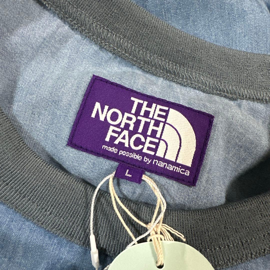 【nanamica直営店別注】ノースフェイスパープルレーベルTシャツ