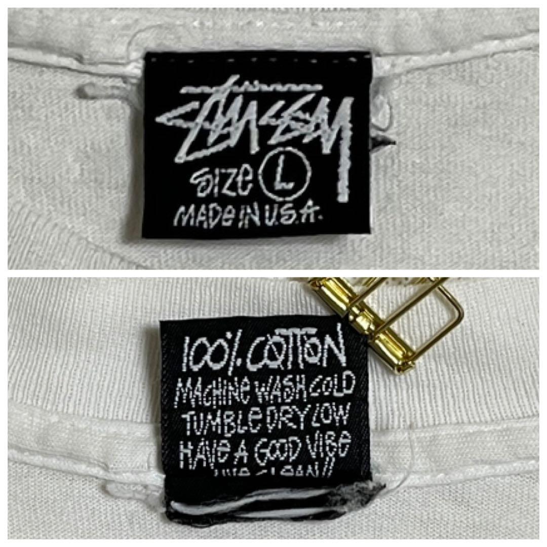 希少 80s 90s OLD STUSSY 黒タグ USA製 ラスタ Tシャツ