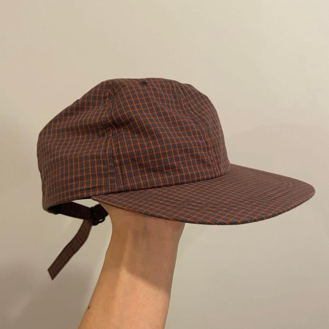帽子 LAUG PLAID ORGANIC COTTON CAP (RED)
