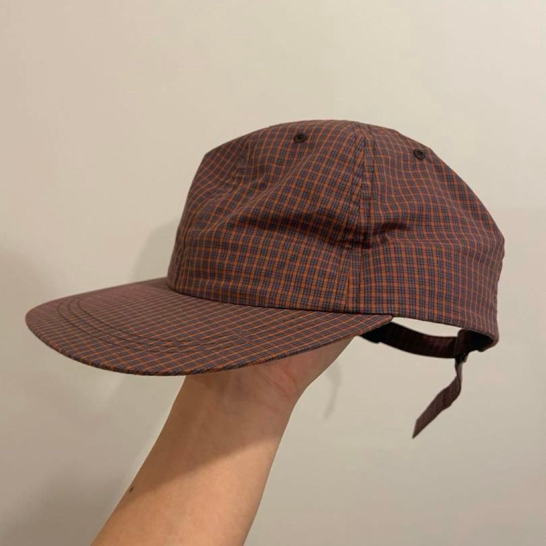 帽子 LAUG PLAID ORGANIC COTTON CAP (RED)