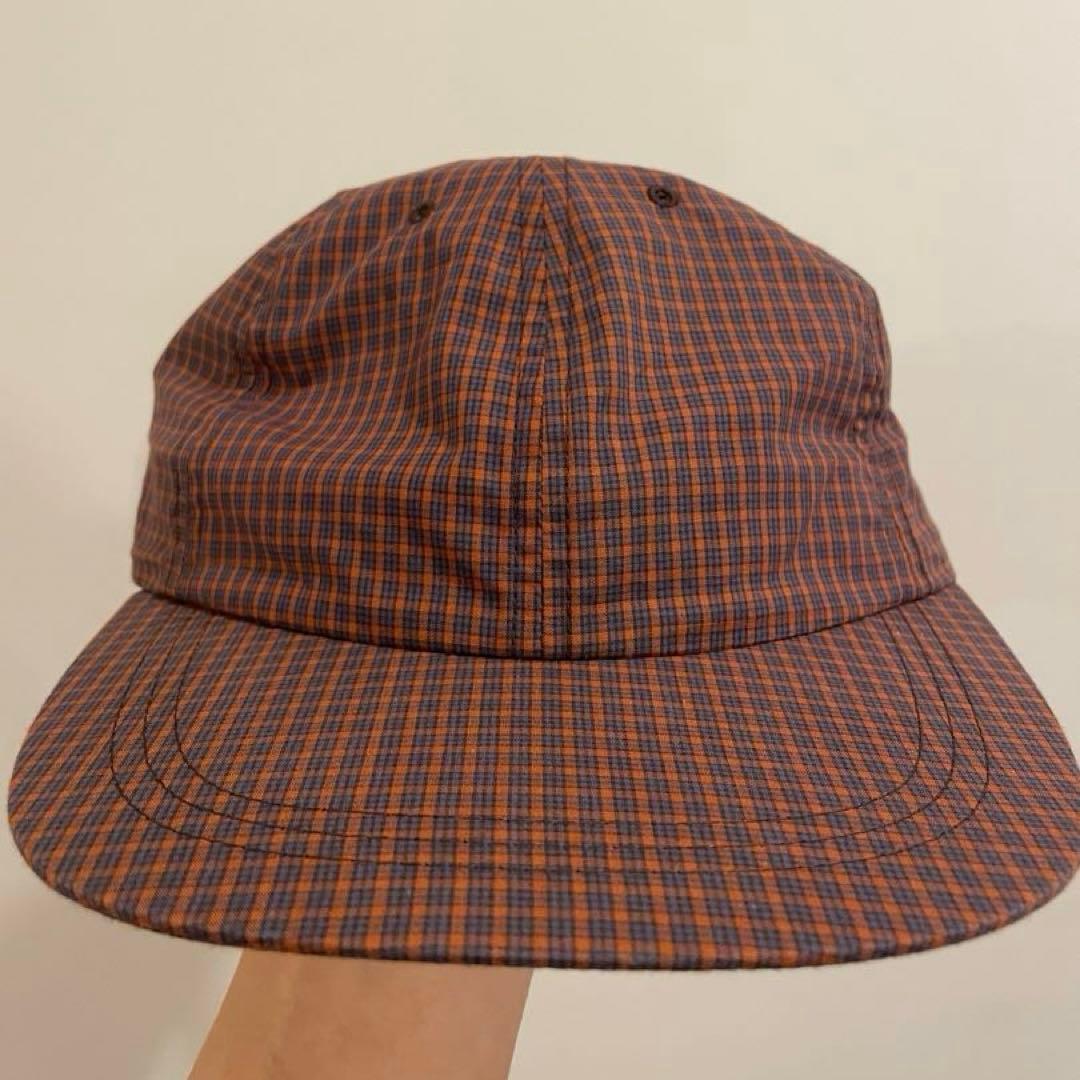 帽子 LAUG PLAID ORGANIC COTTON CAP (RED)