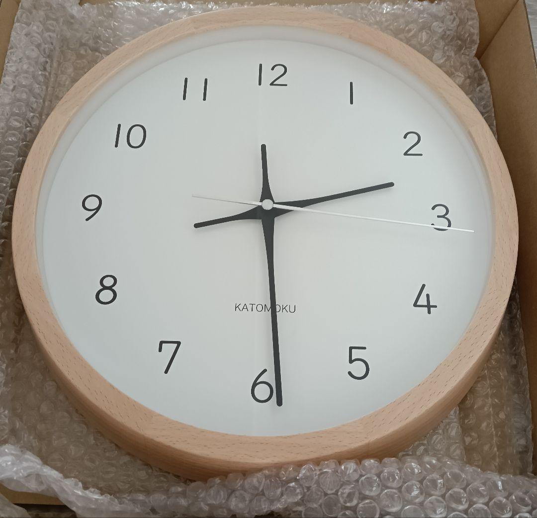 美品 KATOMOKU カトモク muku clock13電波時計2/22まで