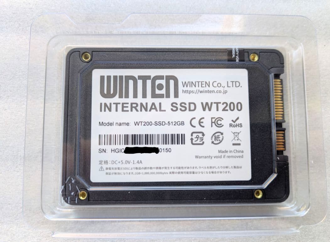 WINTEN WT200 512GB 内蔵型SSD