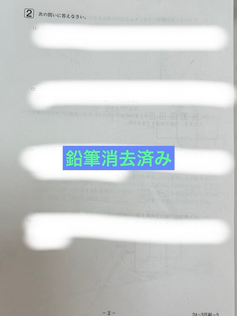 SAPIX 2024/03/03実施　新5年　3月度入室・組分けテスト　原本