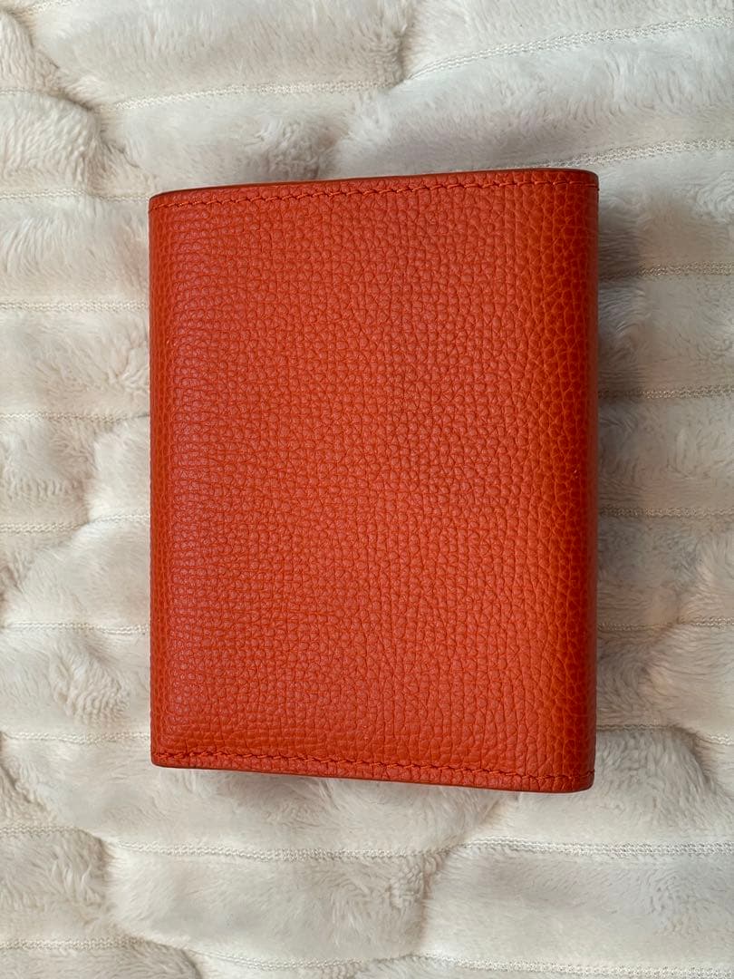 LOEWE オレンジレザー 三つ折り財布