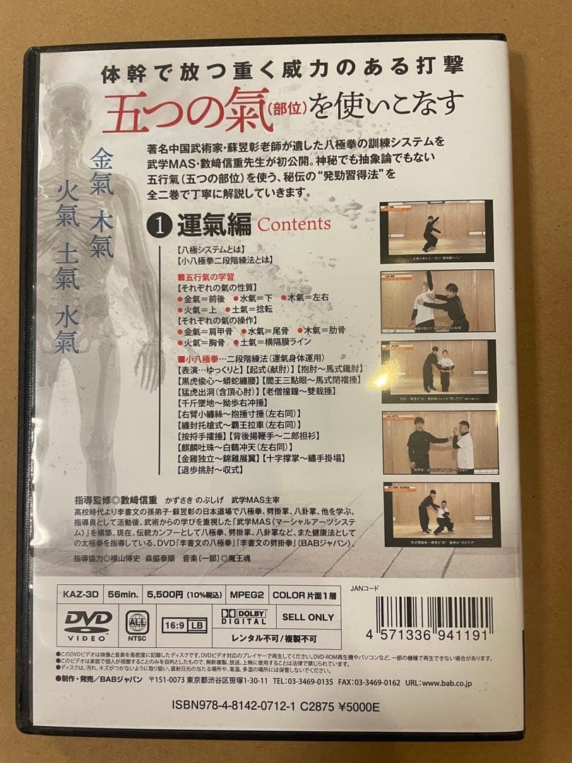 DVD 「八極拳の発勁法 」2巻セット　運氣(うんき)編　用法(ようほう)編