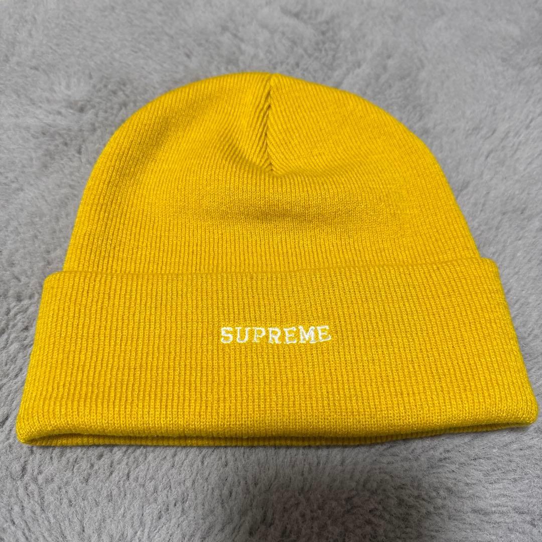 Nike Supreme コラボ ニット帽 イエロー
