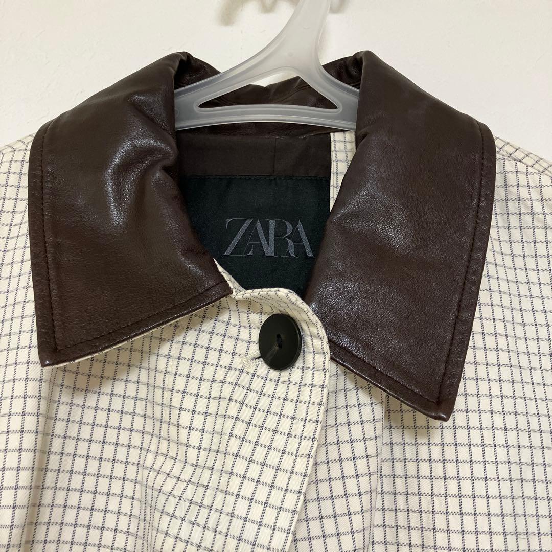 ZARA CUELLO PIEL ZW COLLECTION トレンチコート