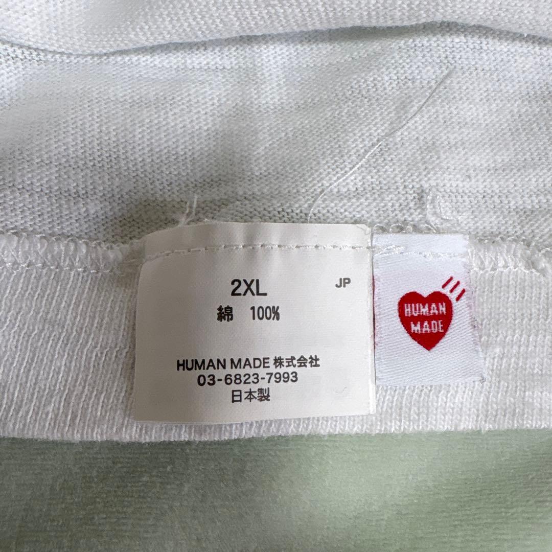 Human Made ハートロゴ Tシャツ ホワイト　HM29TE005 XXL