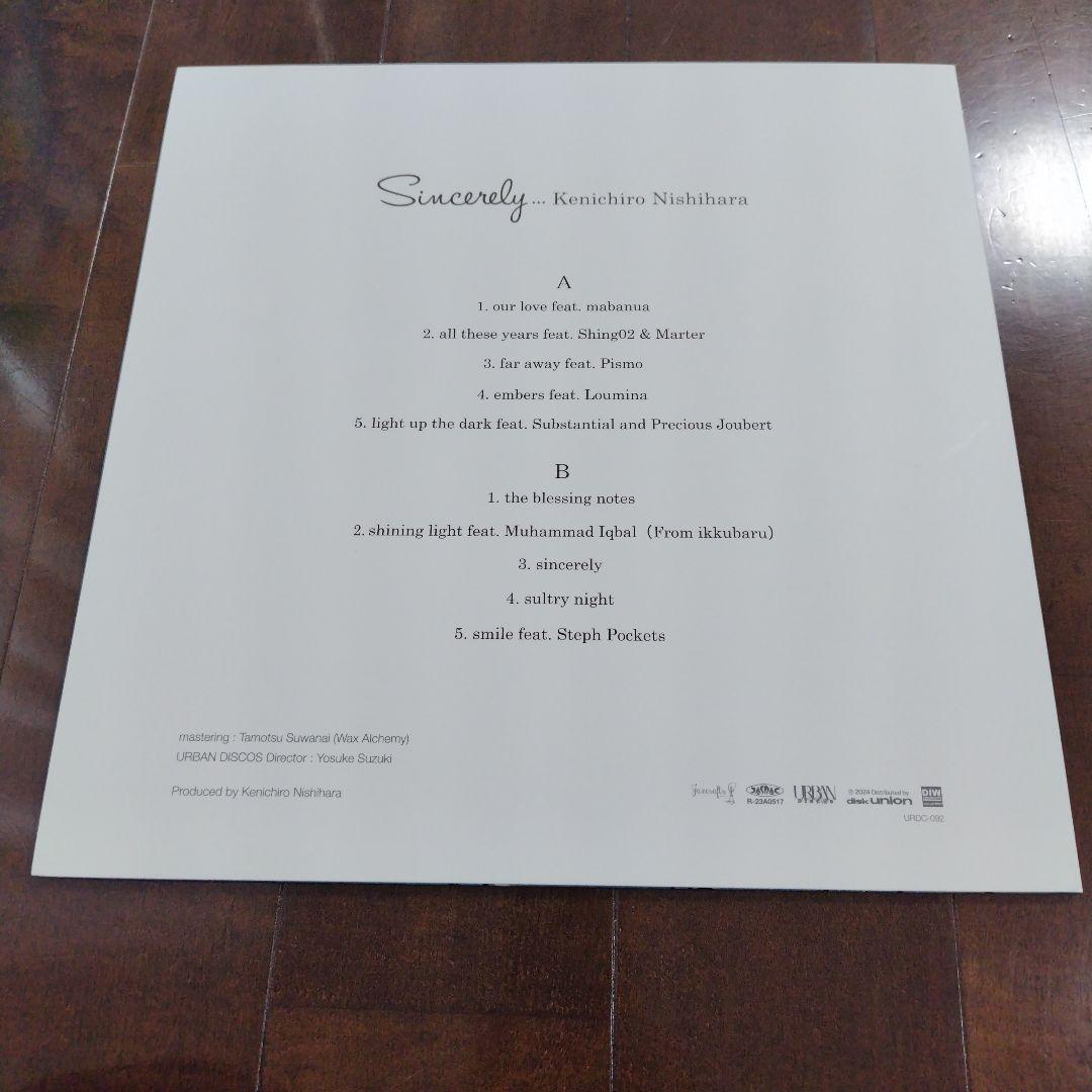 【限定盤レコード2枚】西原健一郎　Sincerely…　illuminus
