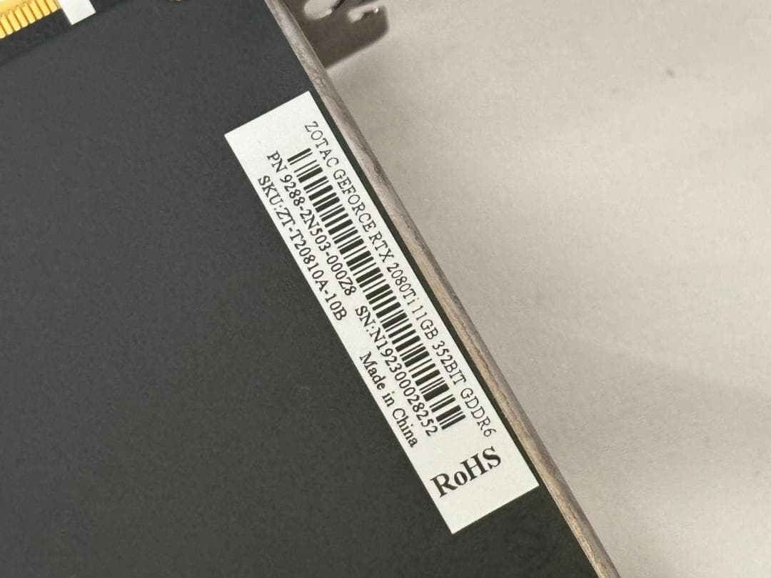 【メンテ品】ZOTAC RTX 2080 Ti GAMING 11GB