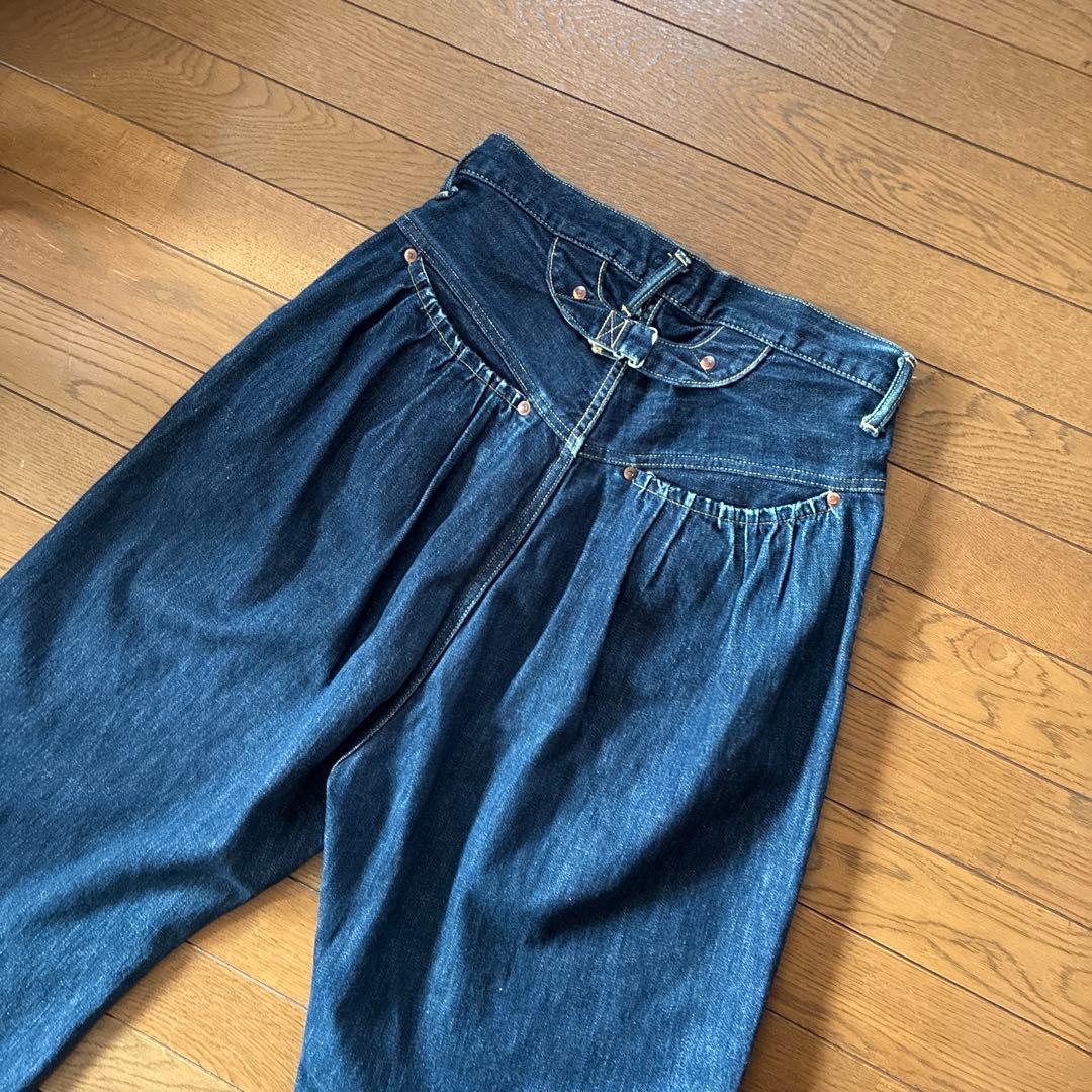 KAPITALキャピタル★クロップドワイドデニムパンツ　袴パンツ