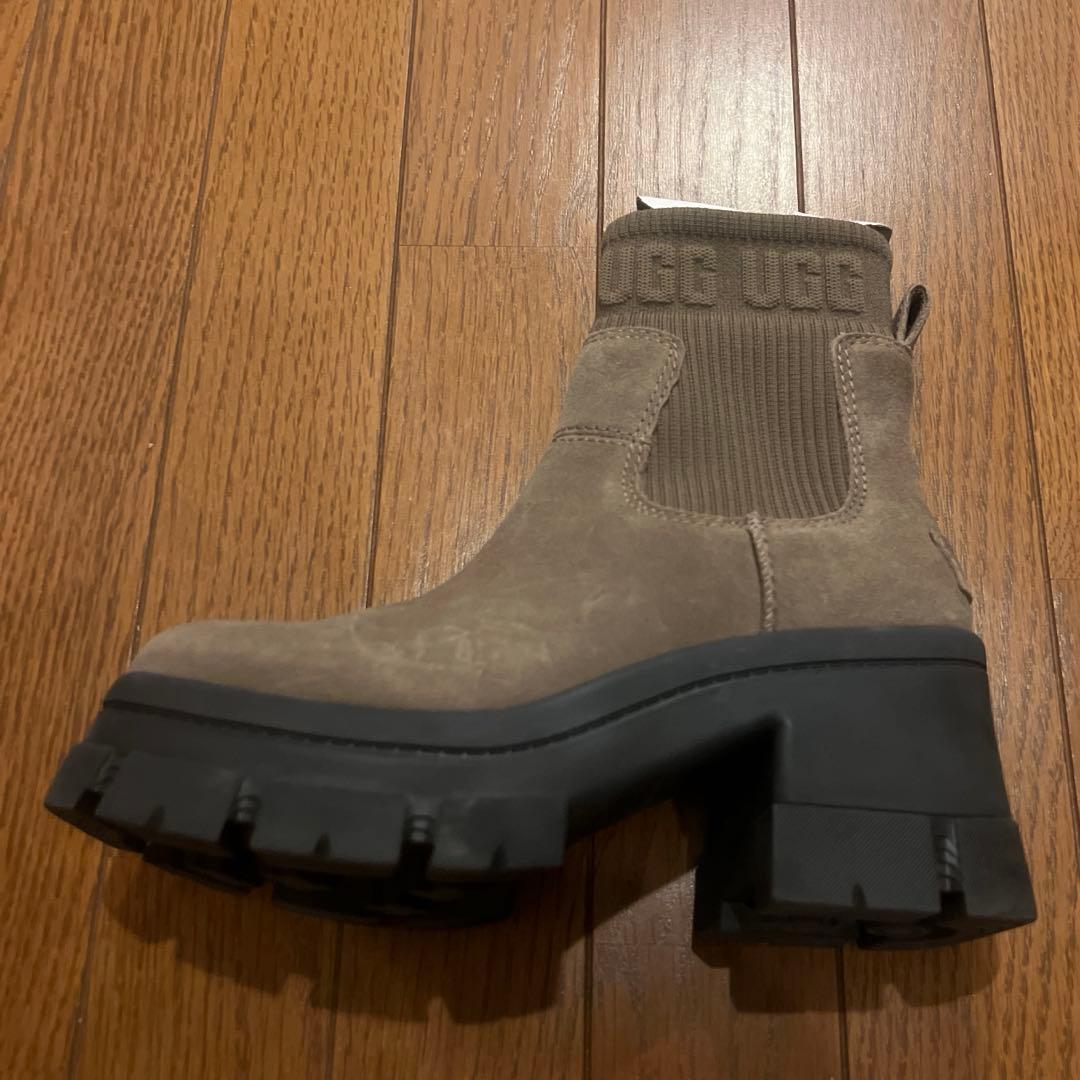 【美品】UGGブルックリンチェルシーブーツ 23.5cm US6.5 ヒッコリー