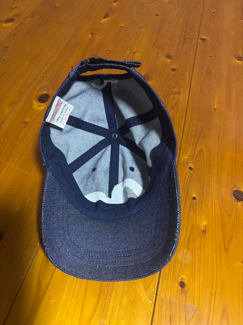 EVISU デニムロゴ刺繍キャップ