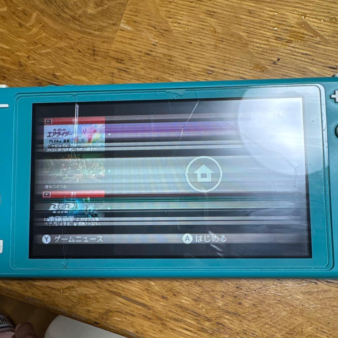 Nintendo Switch Lite ターコイズ 画面にひびあり　ジャンク品