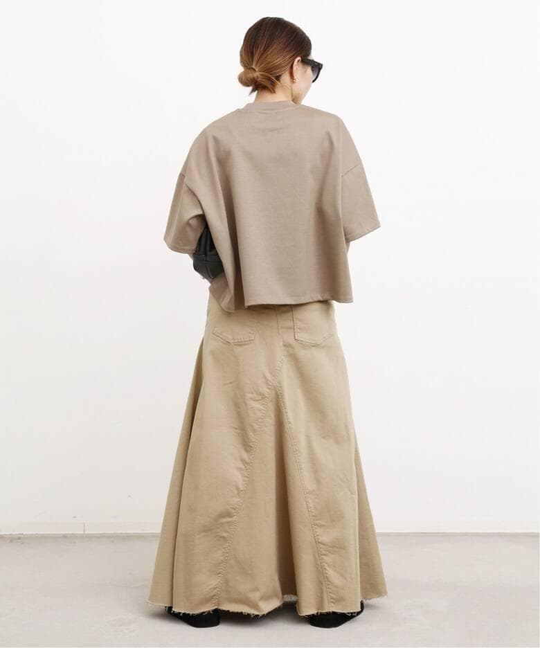 3204【美品】グッドグリーフ　ロングスカート チノボリュームスカート　厚手　S