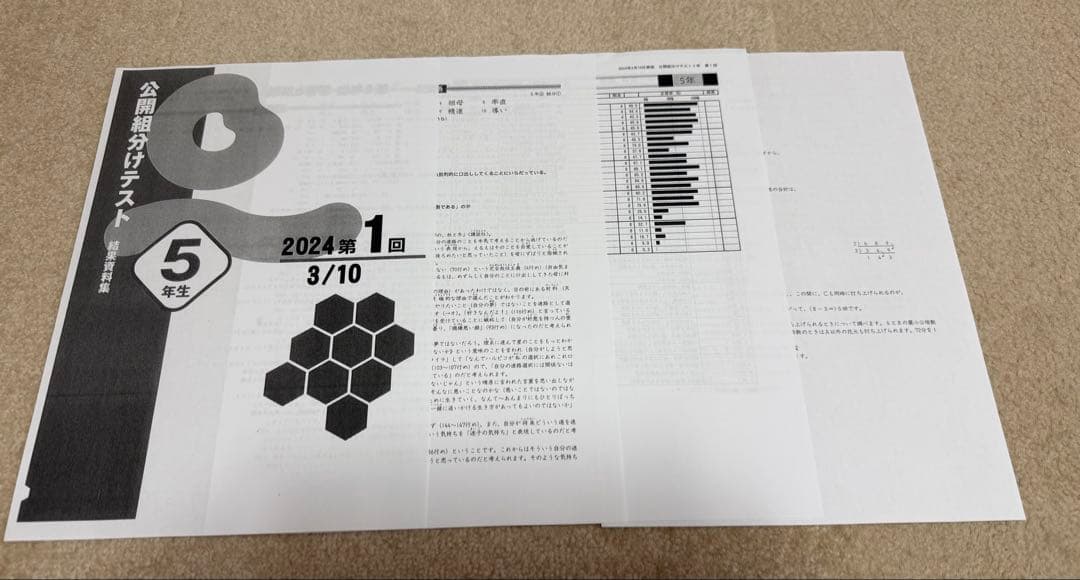 四谷大塚 公開組分けテスト 5年 2024・2025 第2〜9回 解答解説付