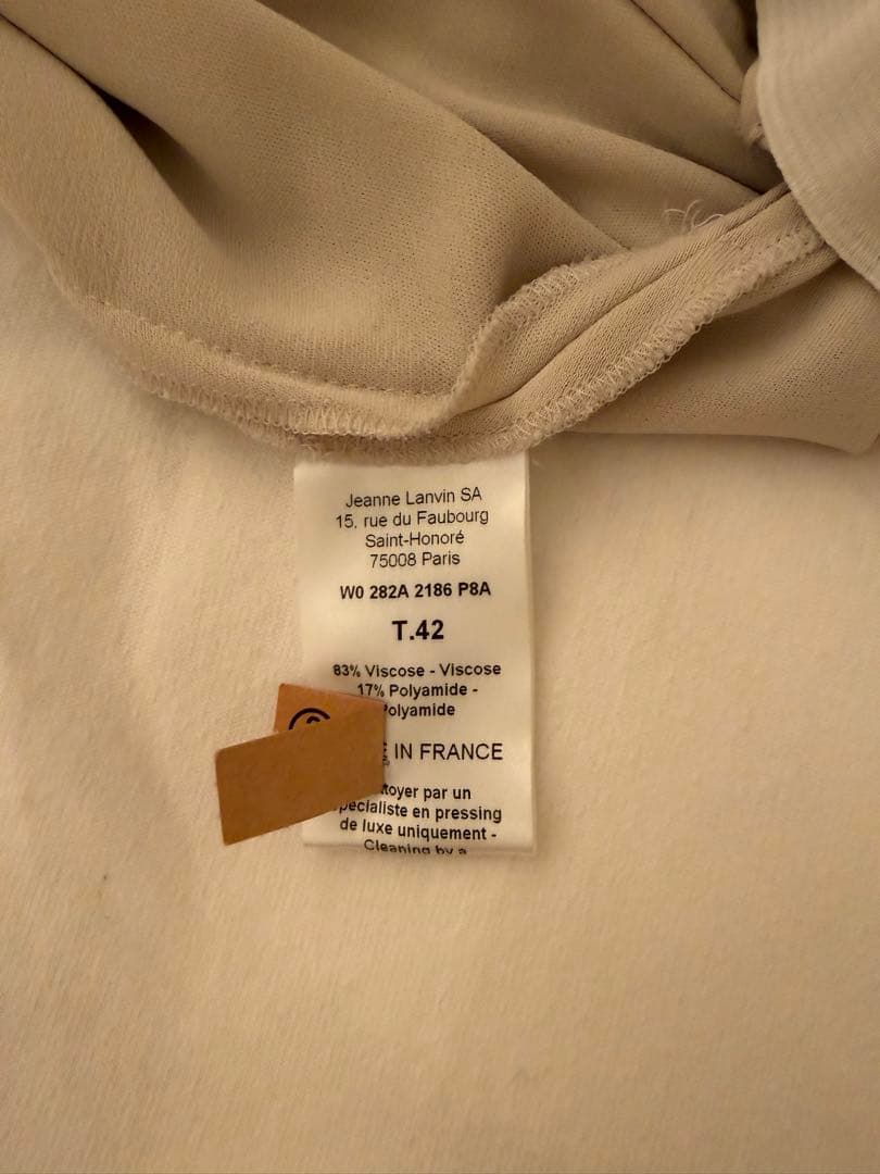 LANVIN ノースリーブ デザインワンピース