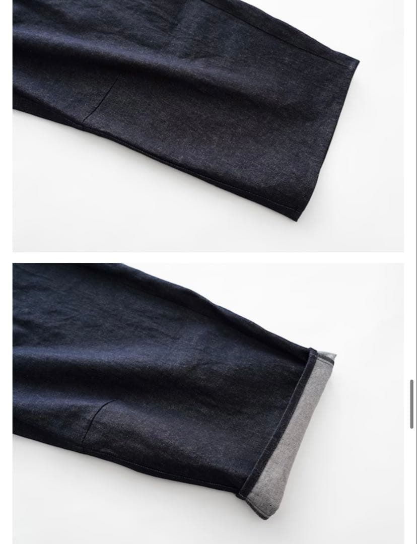 【新品】休日と詩　ホエールパンツ春夏　デニム