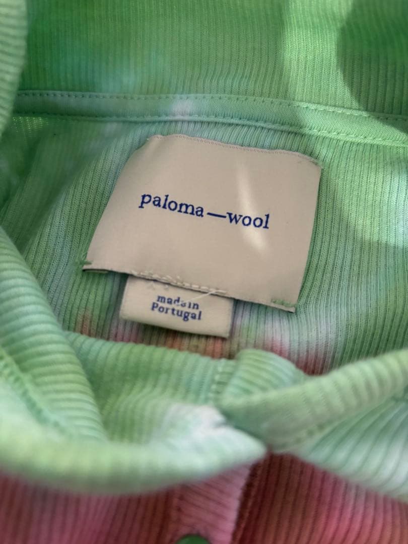 palomawoolパロマウール タイダイリブヘンリーネックカットソー